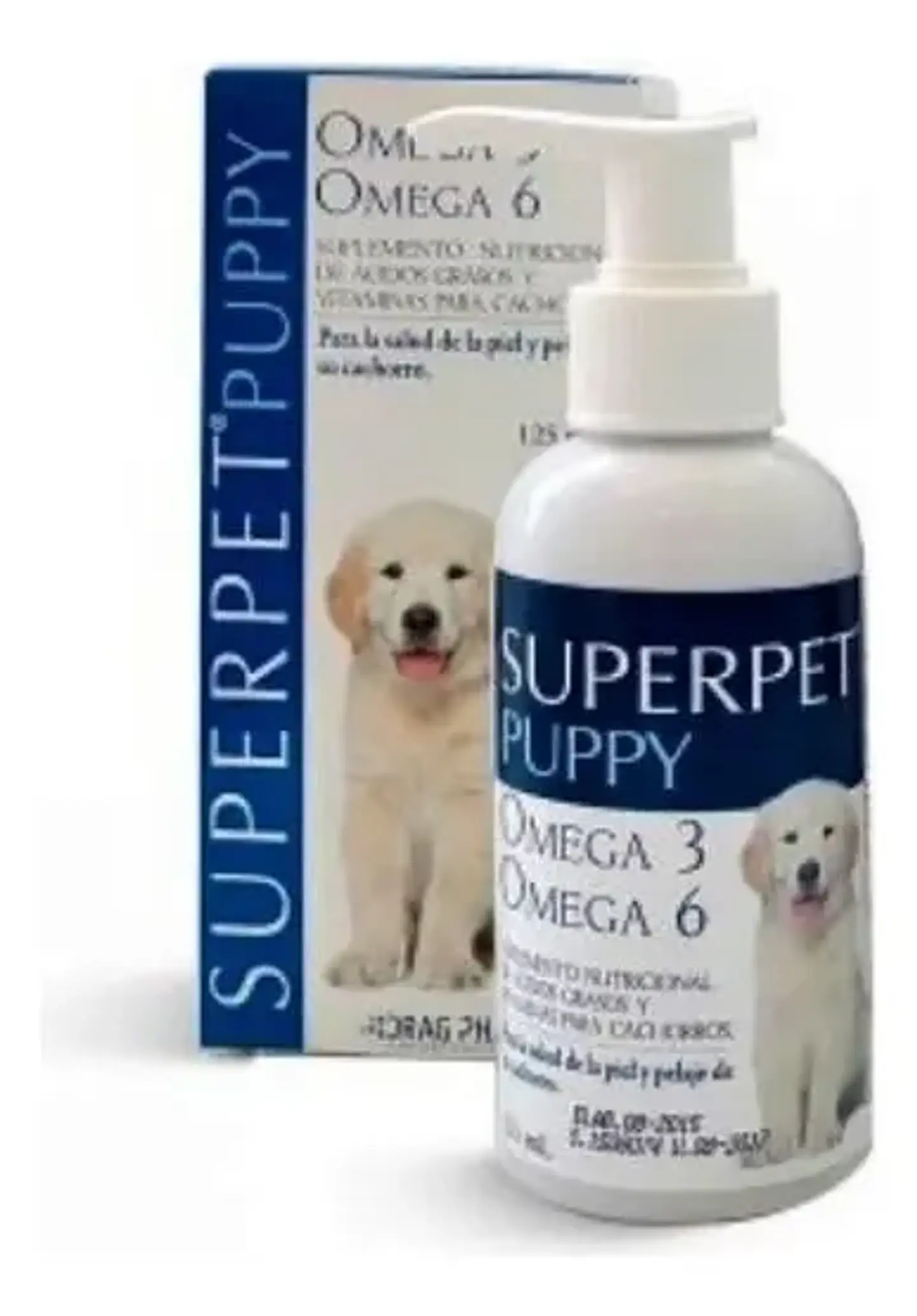 Superpet Drag Pharma Suplemento Nutricional Aceite Omega 3 y 6 Para Cachorros 125 m 2