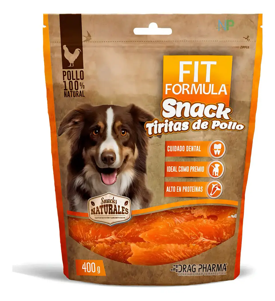 Fit Formula Drag Pharma Para Perros Tiras de Pollo Deshidratado 400gr 1