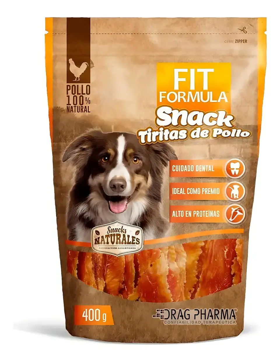 Fit Formula Drag Pharma Para Perros Tiras de Pollo Deshidratado 400gr 2