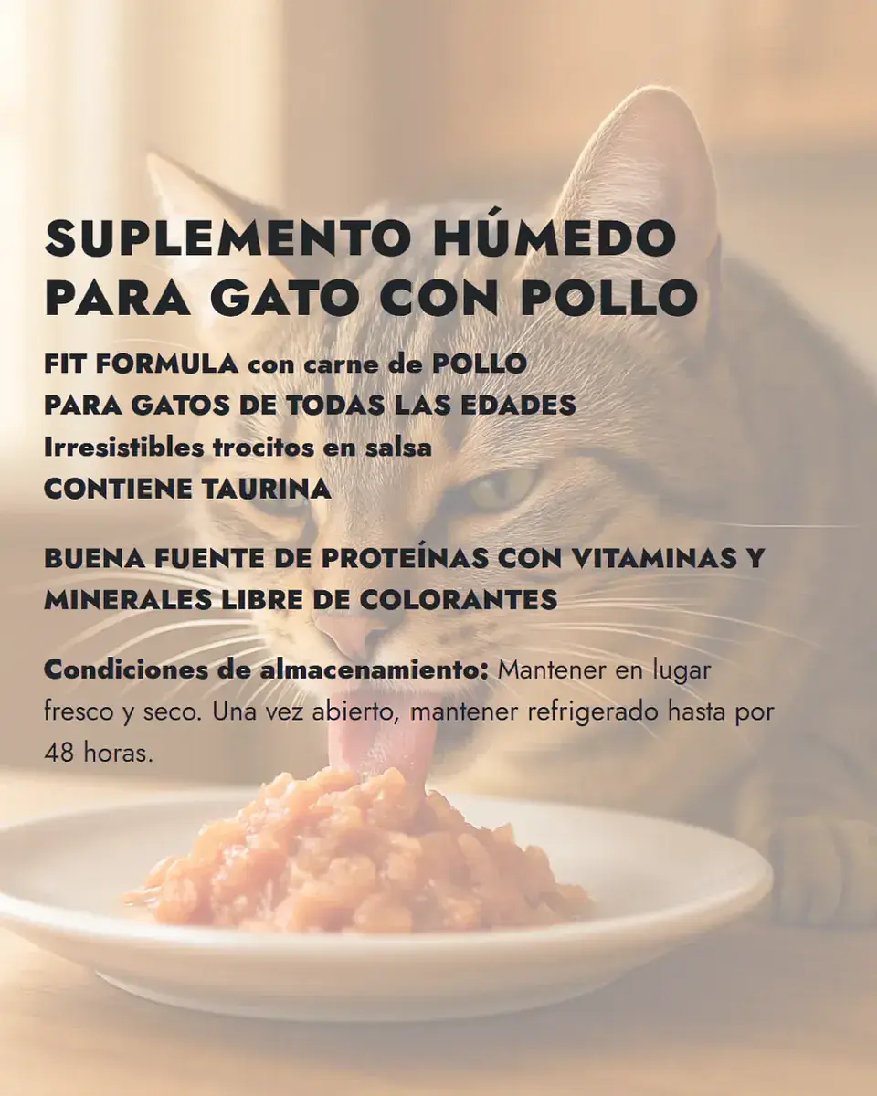 Fit Formula Gato Adulto Sabor a Pollo 85 g 2