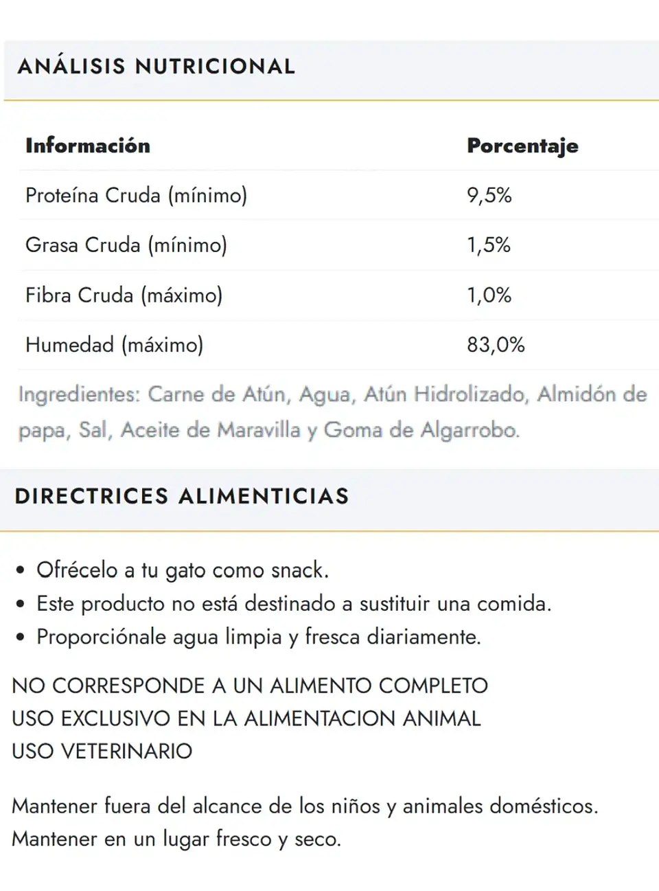 Fit Formula Drag Pharma Snack Puré Sabor Atún Para Gatos 12 gr C/U Pack x5 3