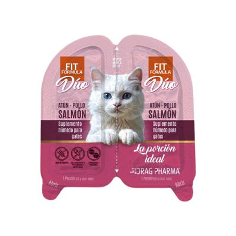 Fit Formula Snack Húmedo Duo Gatos -pollo Atun Salmon-35 Gr C/u-fit F