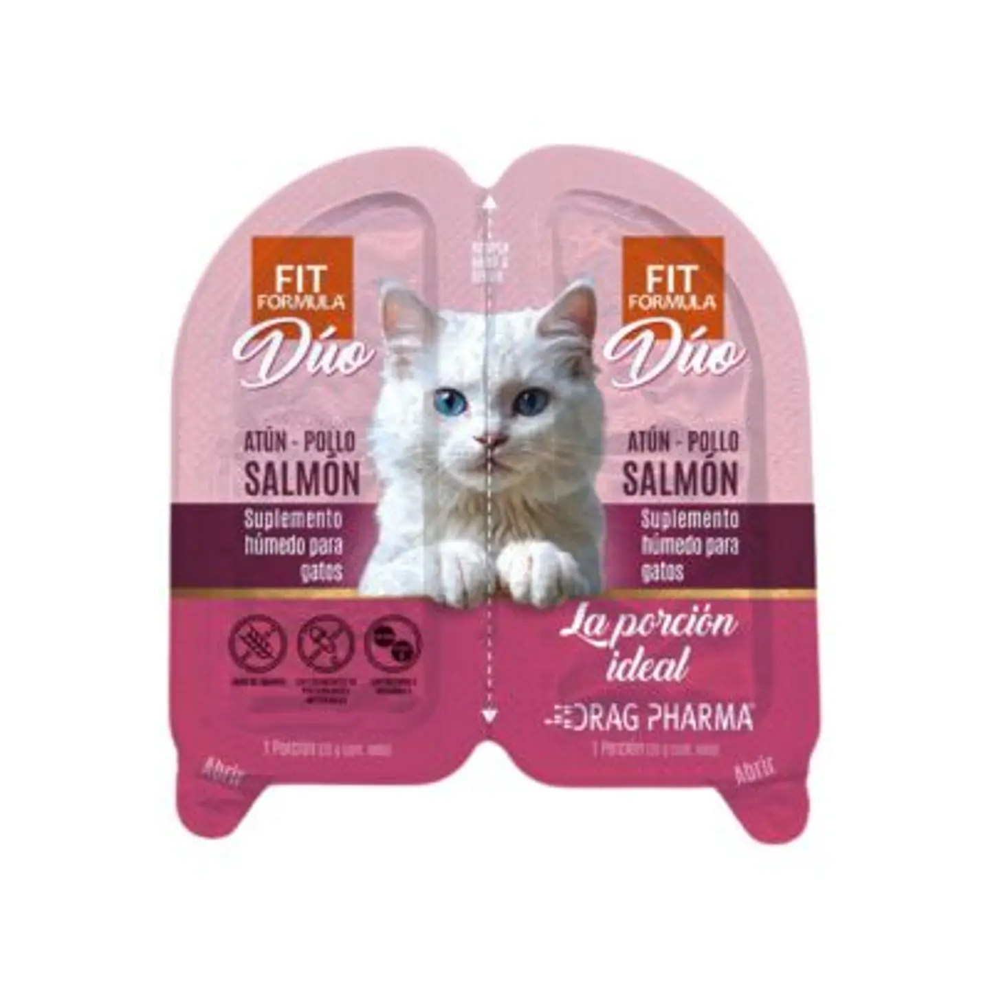 Fit Formula Snack Húmedo Duo Gatos -pollo Atun Salmon-35 Gr C/u-fit F 1