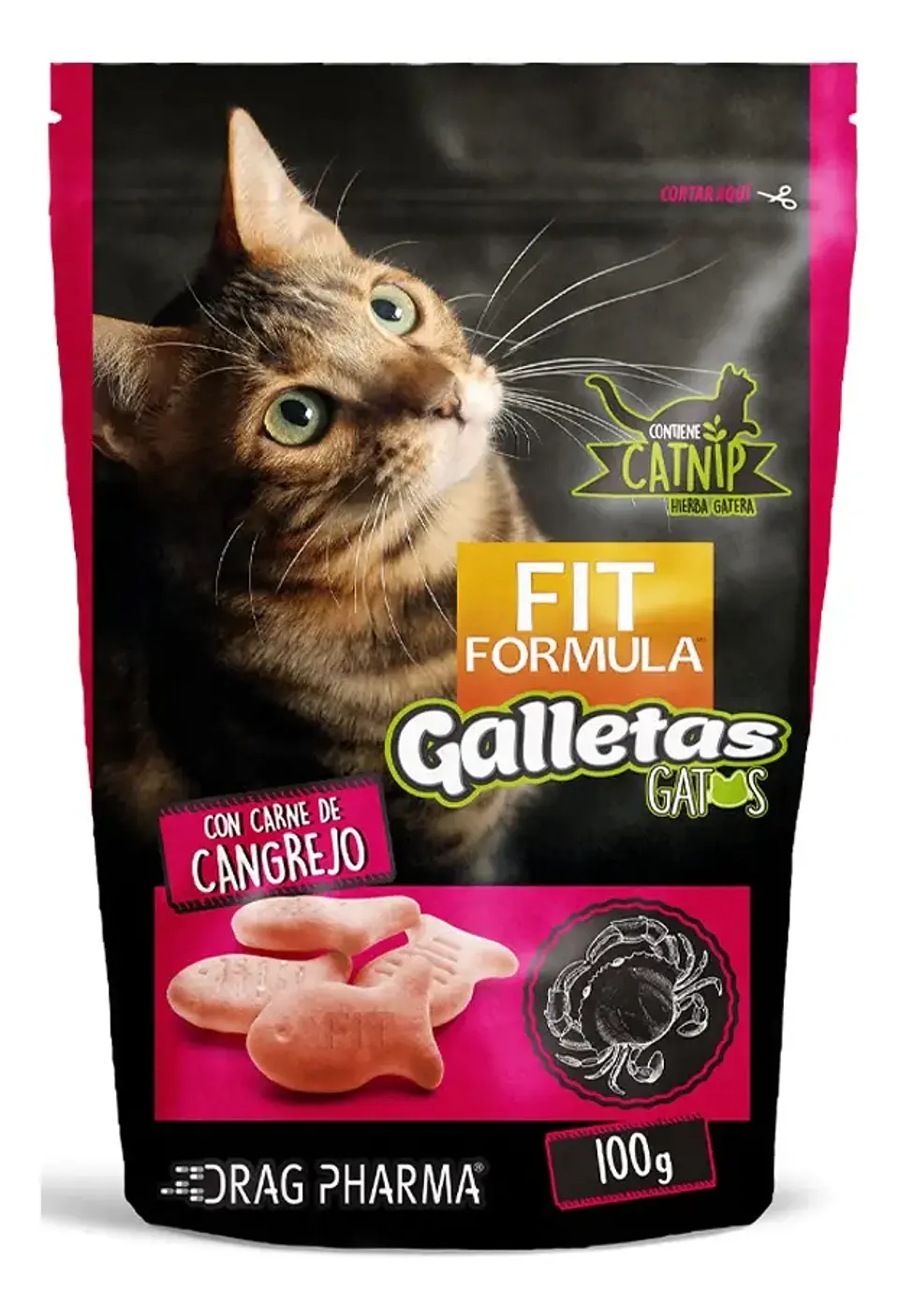 Fit Formula Galletas Con Catnip Para Gatos Cangrejo 100gr 1