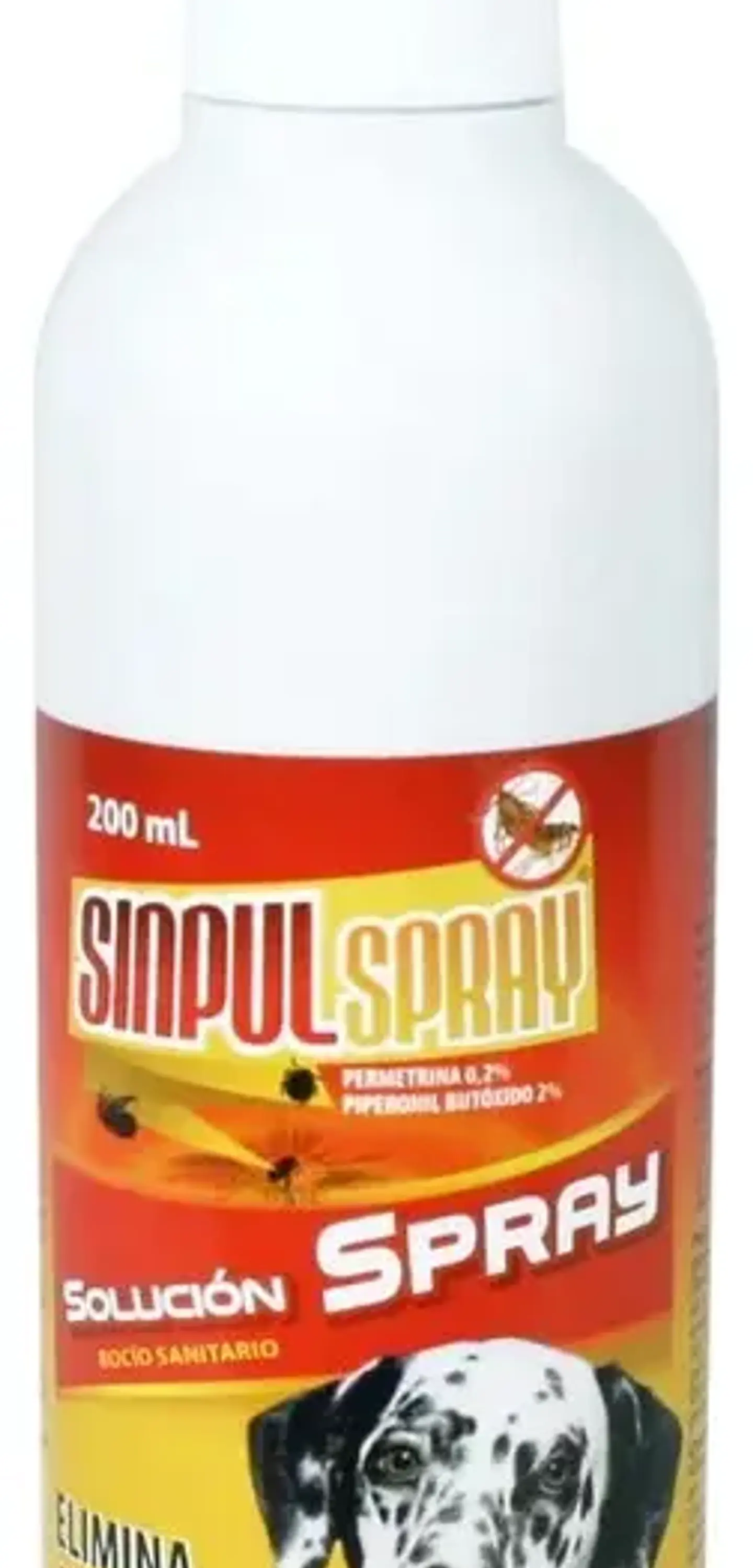 Sinpul Elimina Pulgas Y Garrapatas Spray 200 Ml Blanco 250Gr - Drag Pharma 1