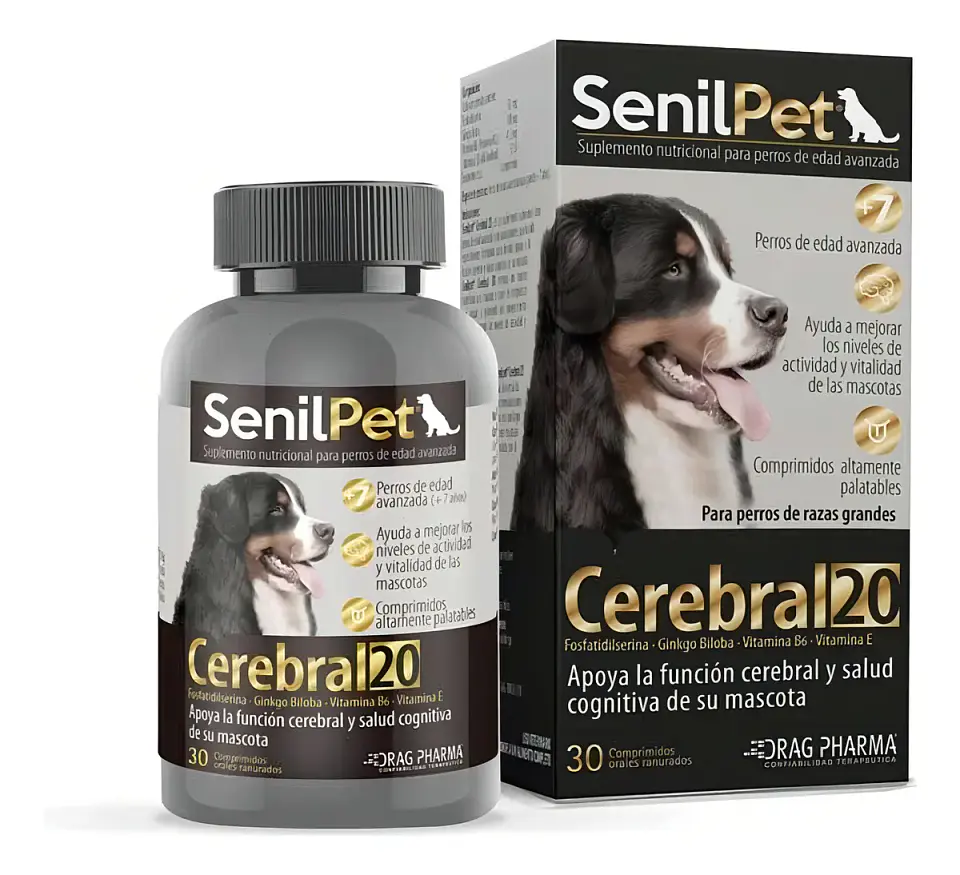 Senilpet Cerebral 20 * 30 comprimidos - Drag Pharma 1