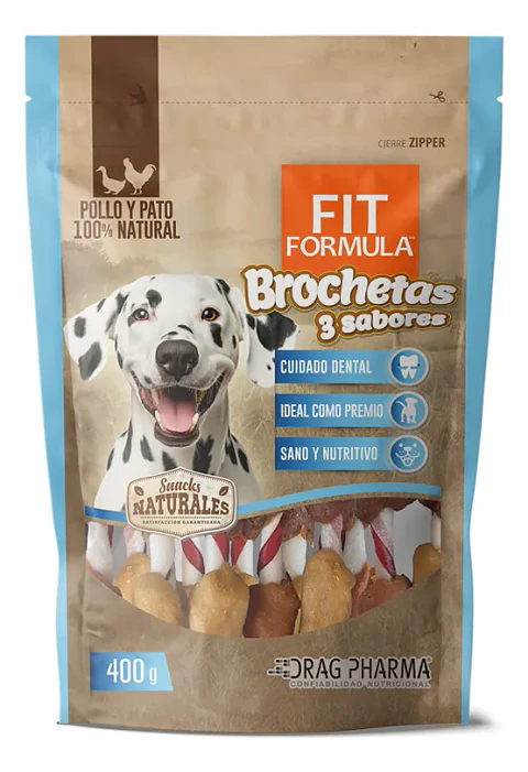 Fit Formula Snack Perro - Brocheta 3 Sabores - 400 Gr