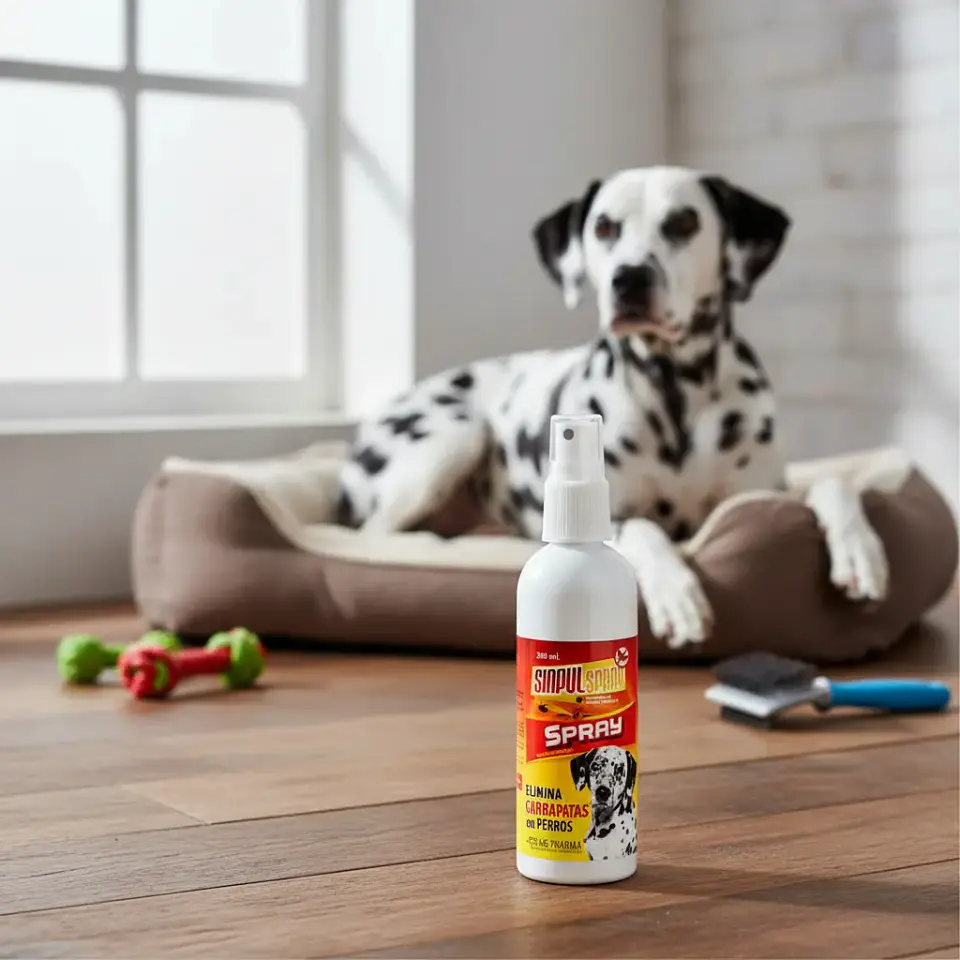 Sinpul Elimina Pulgas Y Garrapatas Spray 200 Ml Blanco 250Gr - Drag Pharma 3