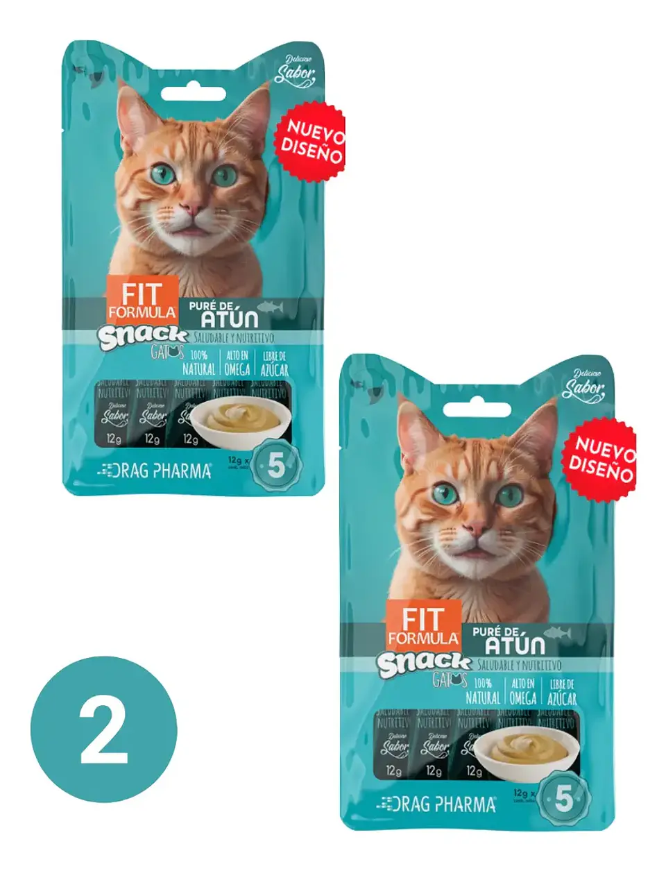 Fit Formula Pack 2 Snack Gato-pure De Atun- 10 Sachets 200Gr 1