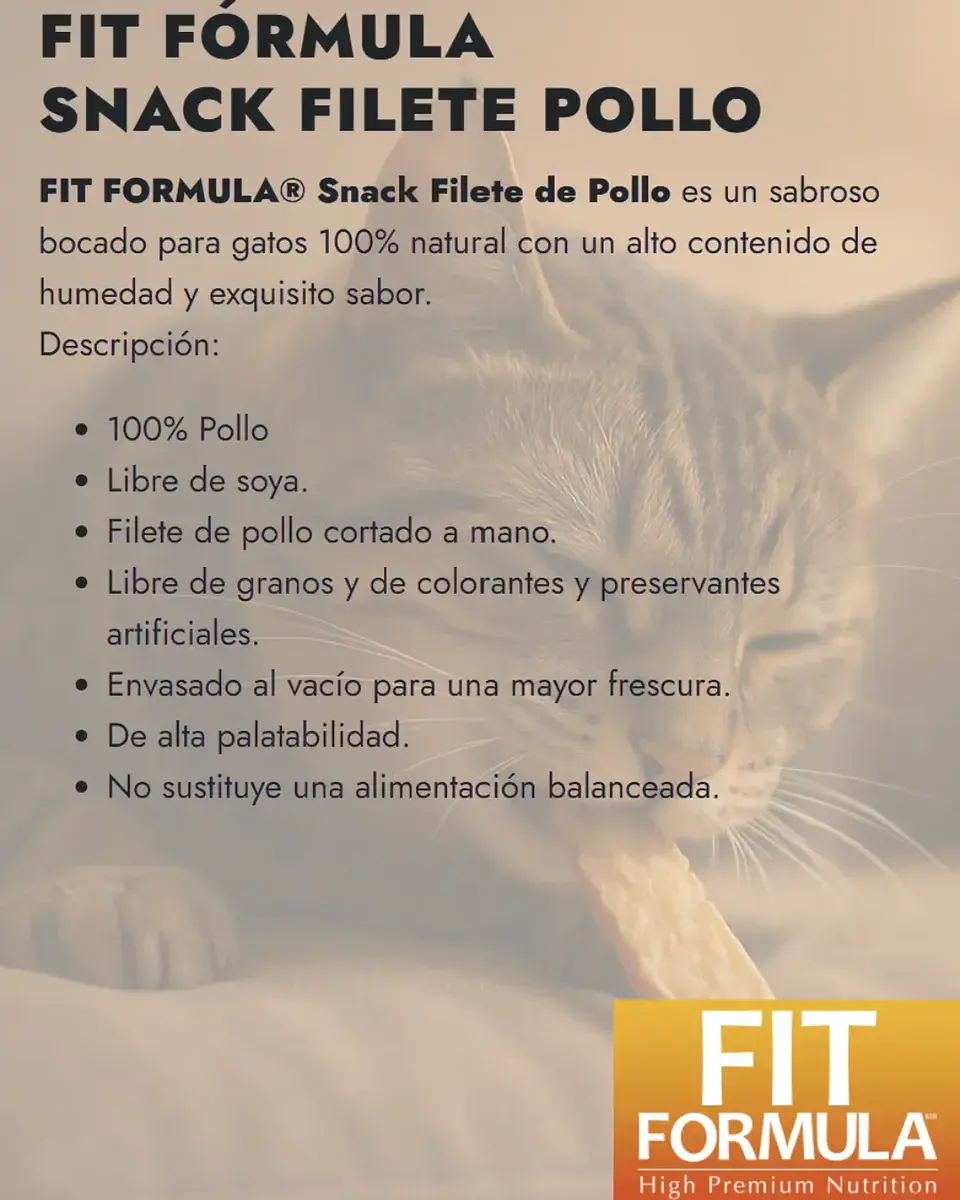 Fit Formula Pack 3 Snacks Gato-filete De Pollo-25 Gr C/u 2