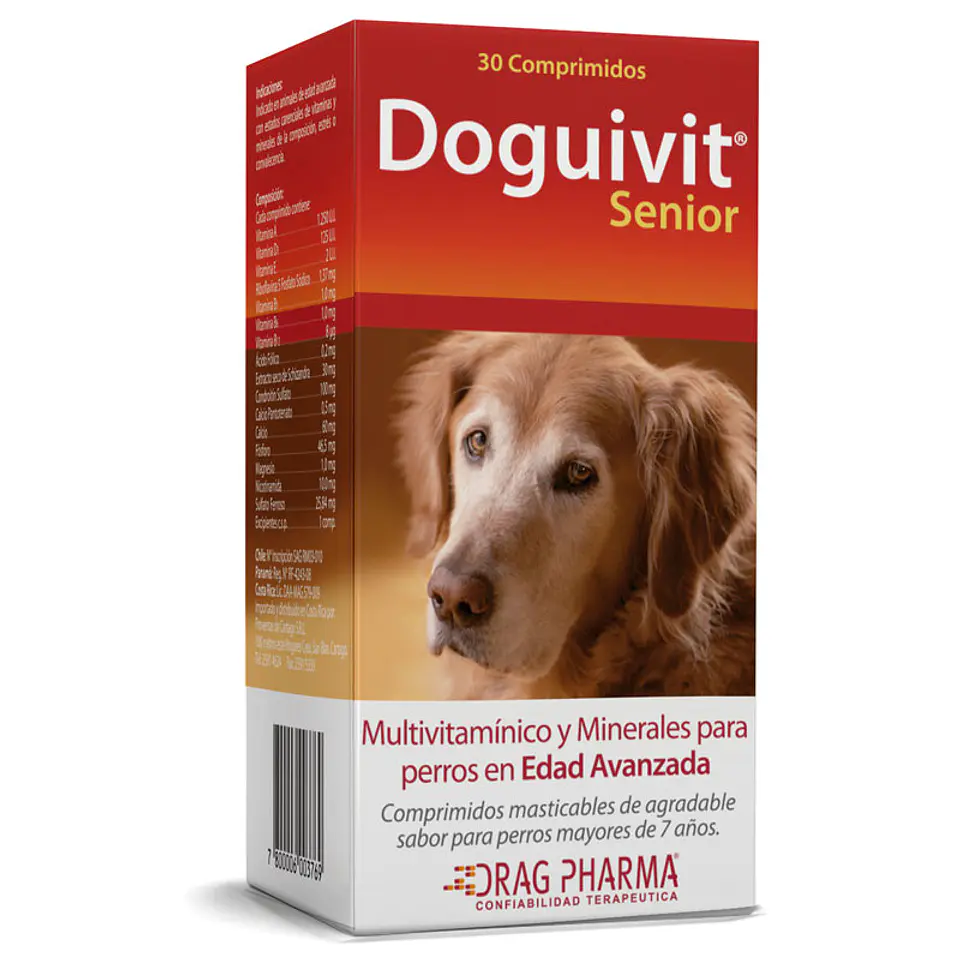 Doguivit Multivitaminico Perro Senior 30 Comprimidos 500Gr - Drag Pharma 1