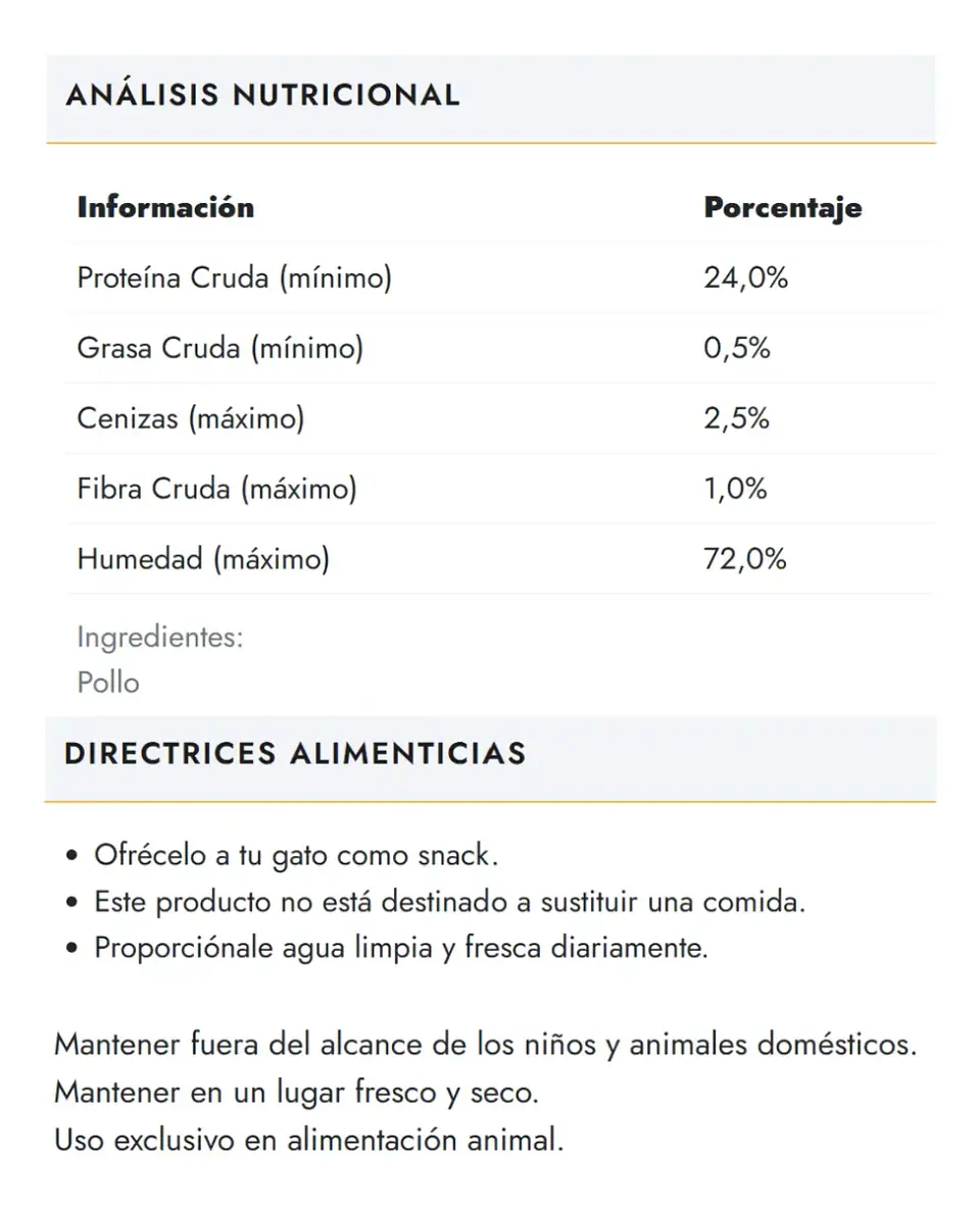 Fit Formula Pack 3 Snacks Gato-filete De Pollo-25 Gr C/u 3