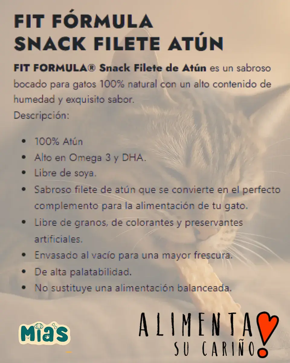 Fit Formula 3 Pack-snack Gatos-filetes De Atun- 25 Gr C/u 3
