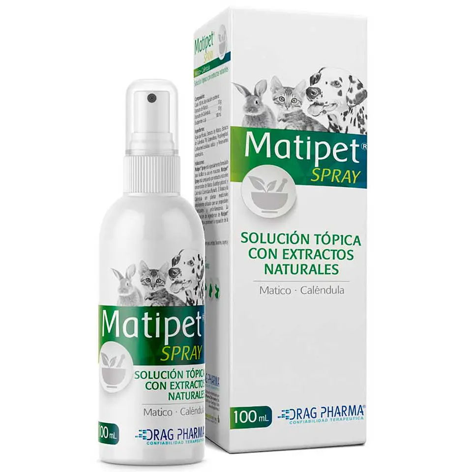 Matipet Spray De Matico Y Calendula-cicatrizante 100 Ml 150Gr - Drag Pharma 1