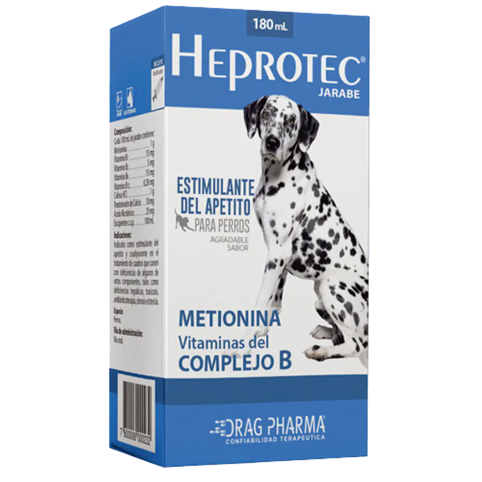 Heprotec-estimulante Apetito Perros -180 Ml-complejo B - Drag Pharma 1
