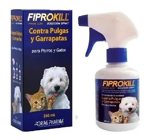 Fiprokill Spray 250ml Perro Gato-antiparasitario Externo - Drag Pharma