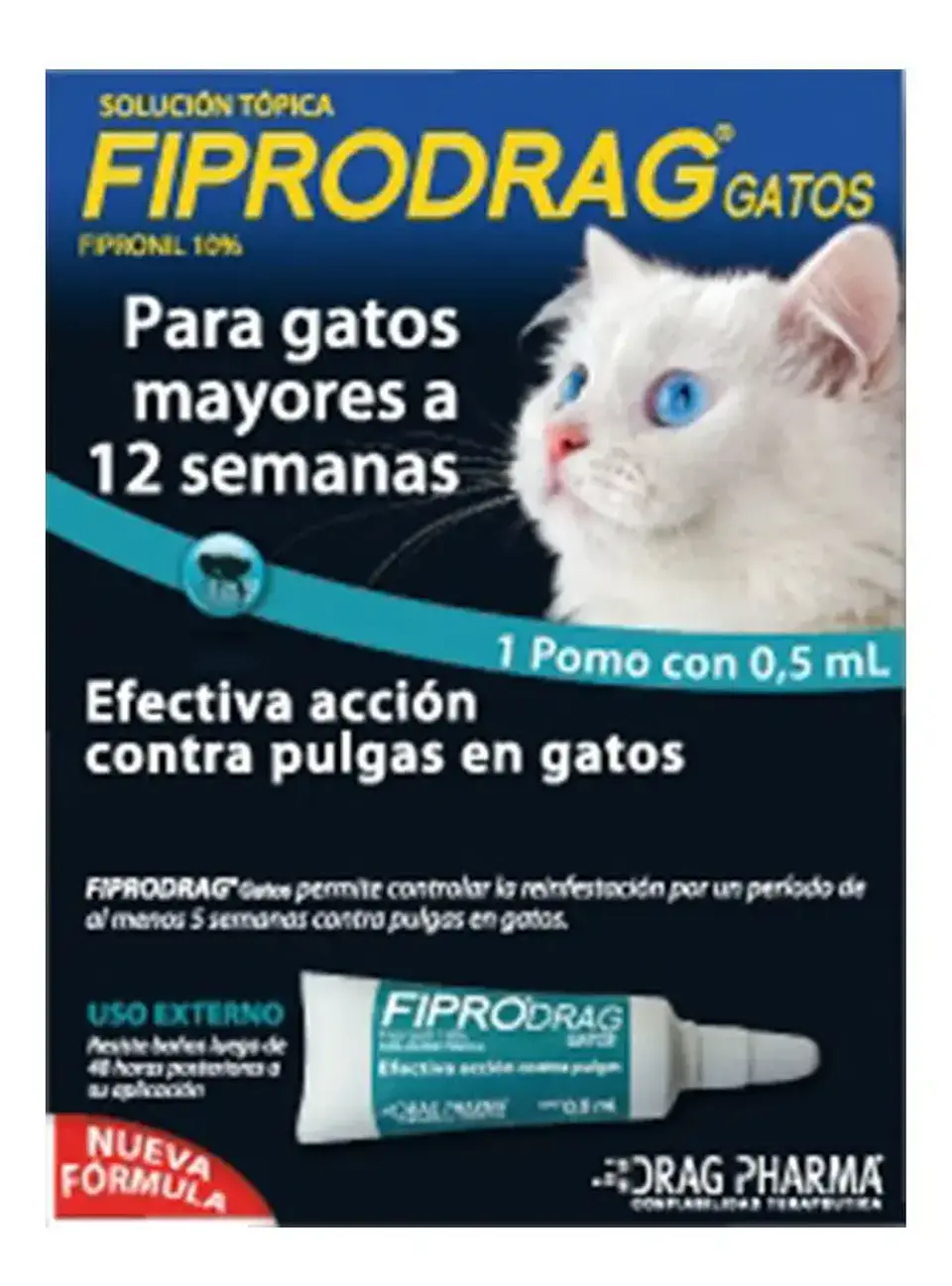 Fiprodrag Pipeta Anti Pulgas Para Gatos - Drag Pharma 1