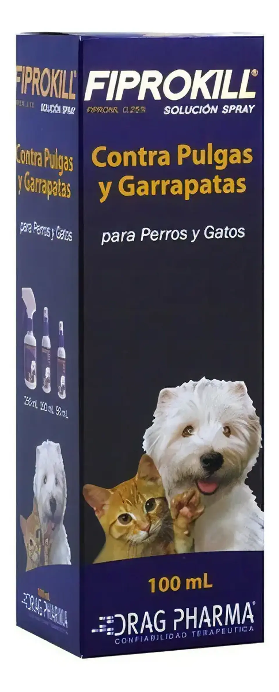 Fiprokill Spray 100ml Perro Gato-antiparasitario Externo - Drag Pharma 2