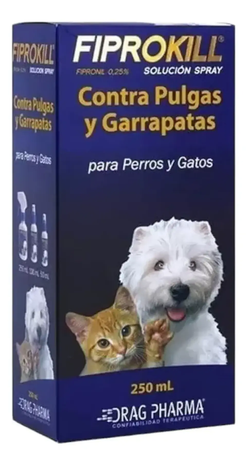 Fiprokill Spray 250ml Perro Gato-antiparasitario Externo - Drag Pharma 3