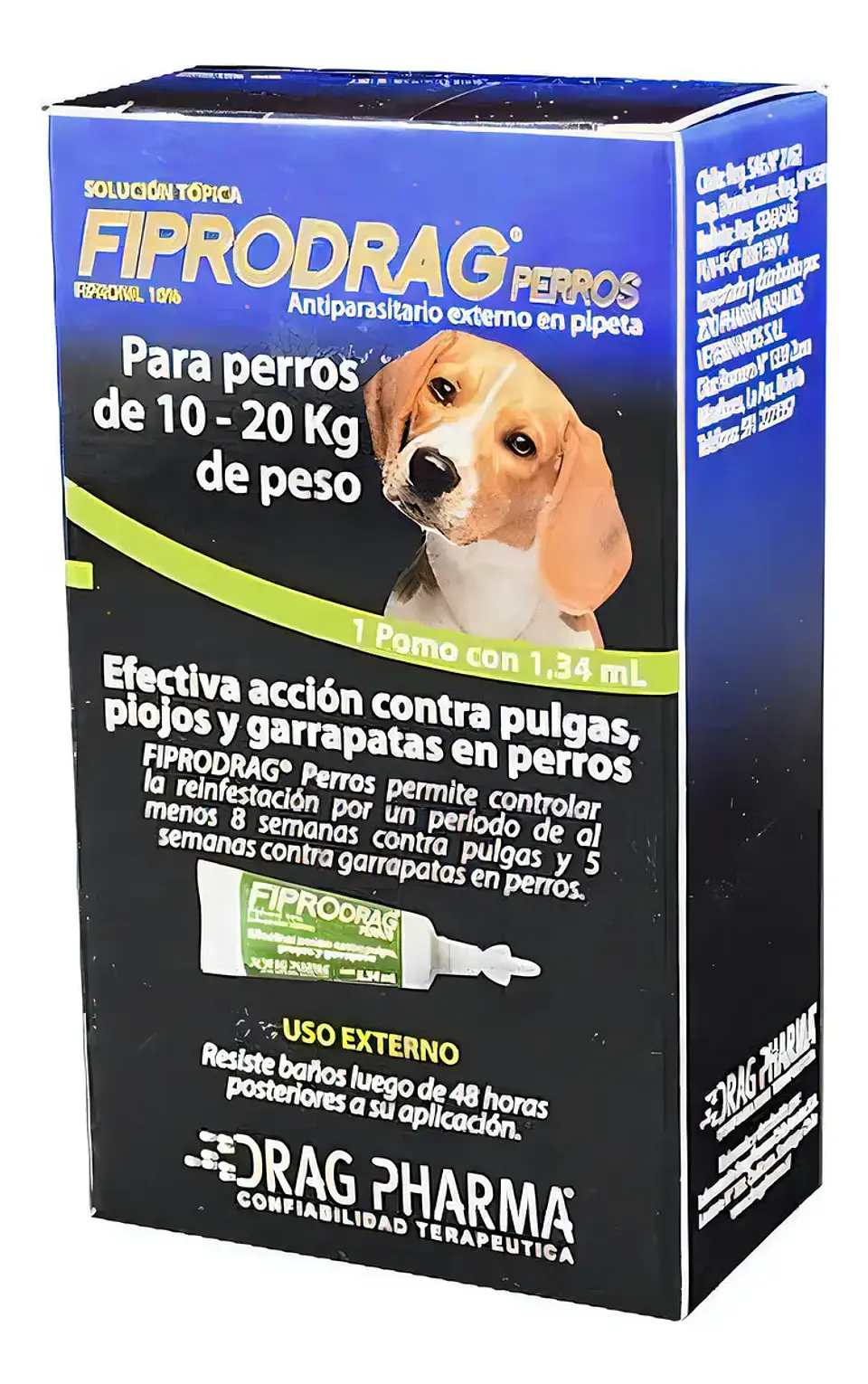 Fiprodrag Antiparasitario Externo Perro-de10-20 Kg-1.34 Ml - Drag Pharma 2