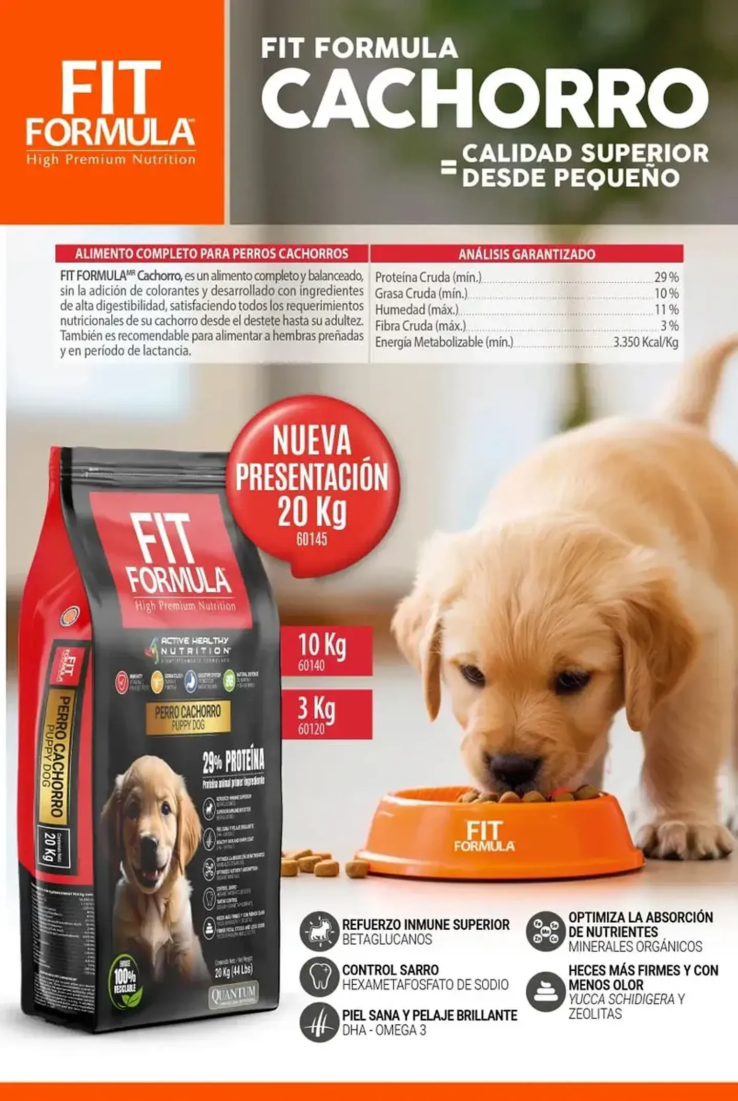 Fit Formula Alimento Perro Cachorro-20 Kg + Pala Medidora 2