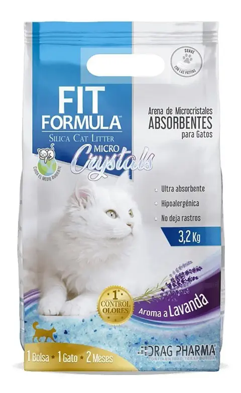 Fit Formula Pack 2 Arena Gato Cristales Sílice 3.2kg Lavanda