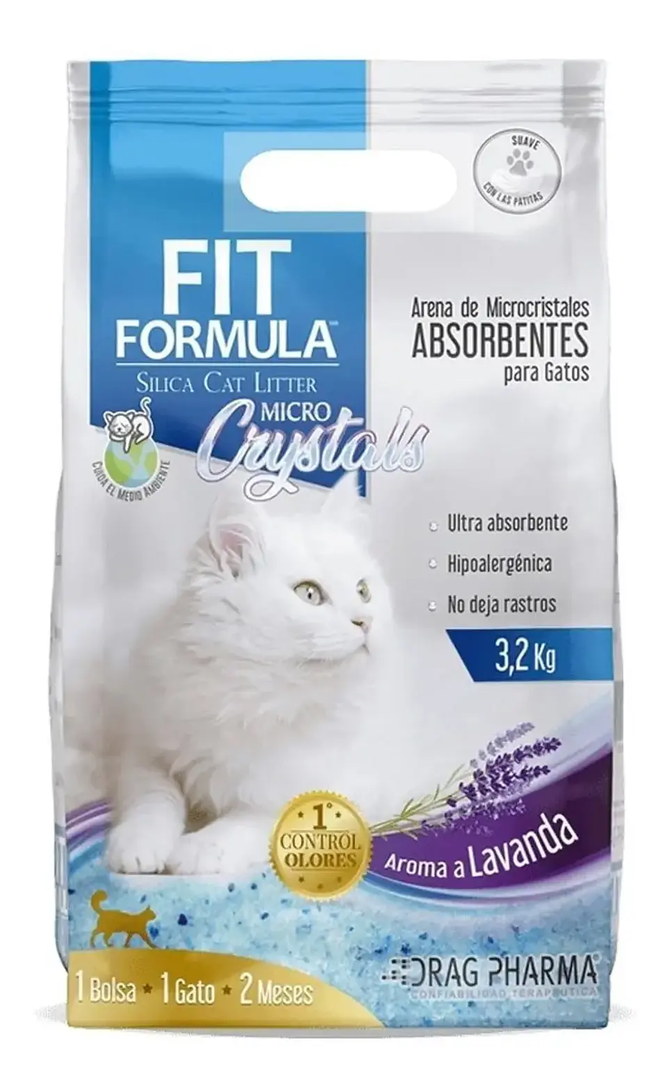 Fit Formula Pack 2 Arena Gato Cristales Sílice 3.2kg Lavanda 1