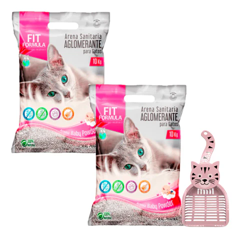 Fit Formula Pack 2 Arena Sanitaria Gato 10kg X2 Aglomerante