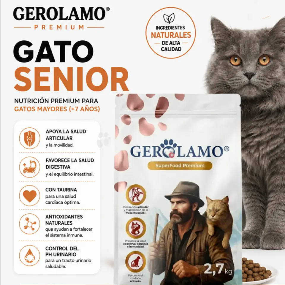 Gerolamo Alimento-gato Adulto-senior 2.7 Kg 2