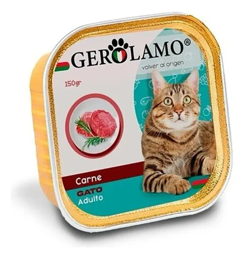 Gerolamo Comida Húmeda Gato Adulto Sabor Carne Lata 300g