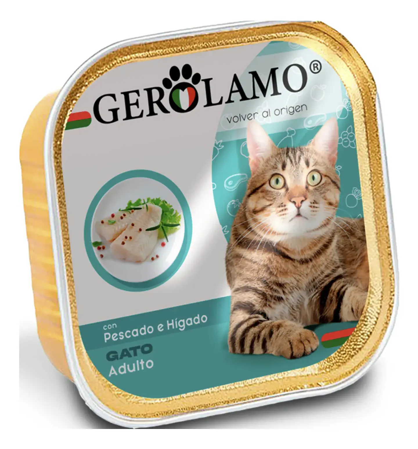 Gerolamo X3-pate Gato Adulto-sabor Pescado Higado-300 Gr C/u 2
