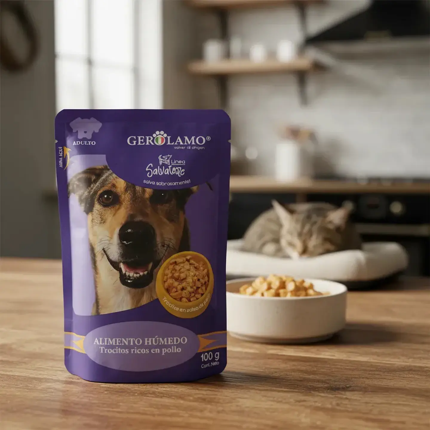 Gerolamo Alimento Húmedo Perro Adulto Trozos De Pollo 100gr 2