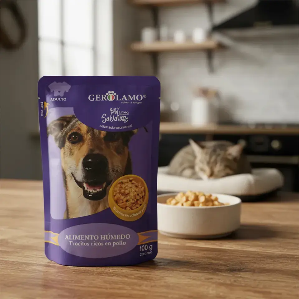 Gerolamo Alimento Húmedo Perro Adulto Trozos De Pollo 100gr 2