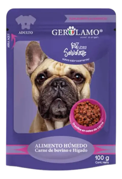 Gerolamo Alimento Húmedo Carne Bovina Para Perro Adulto 100g