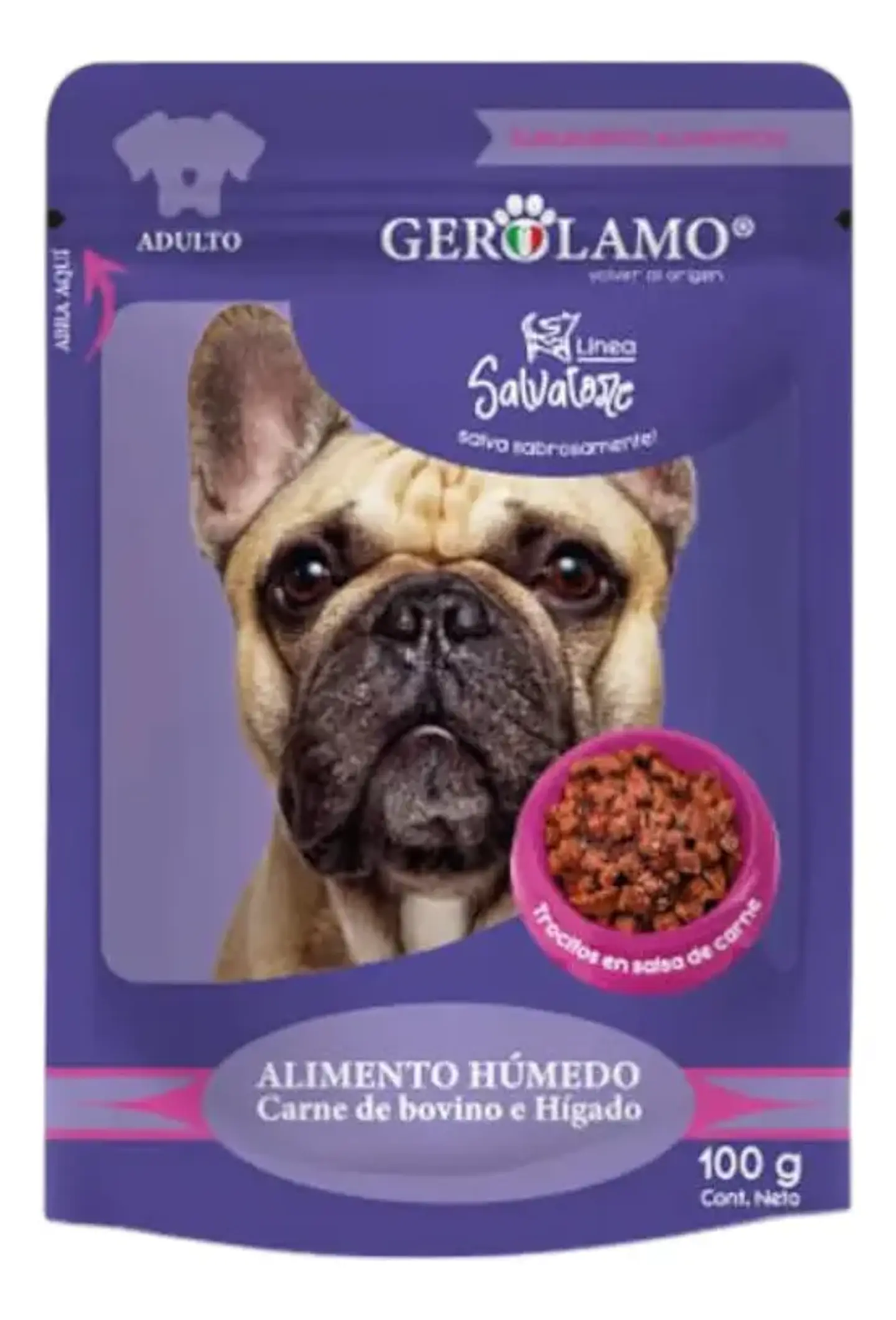 Gerolamo Alimento Húmedo Carne Bovina Para Perro Adulto 100g 1
