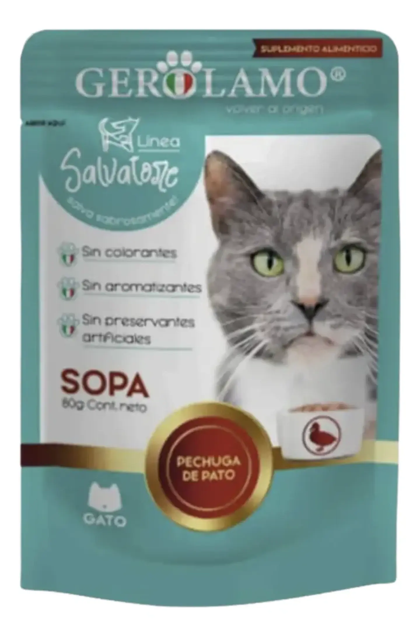 Gerolamo Pack 3 Sopa De Pato-gatos-80 Gr C/u-sup. Alimenticio 2