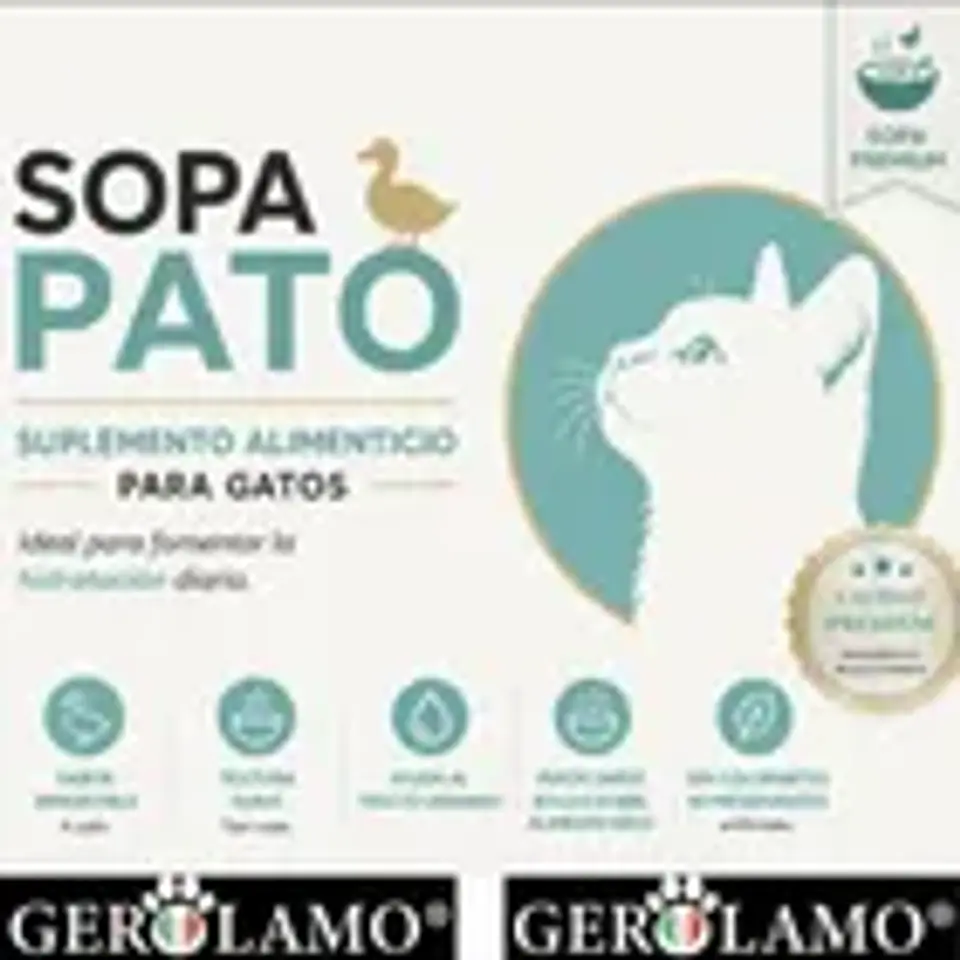 Gerolamo Pack 3 Sopa De Pato-gatos-80 Gr C/u-sup. Alimenticio 4