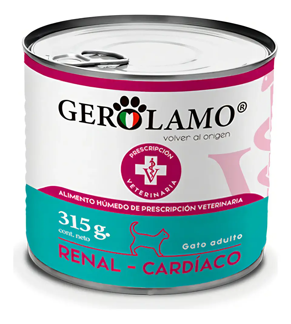 Gerolamo Paté Húmedo para Gato Adulto Renal y Cardíaco 315g 1