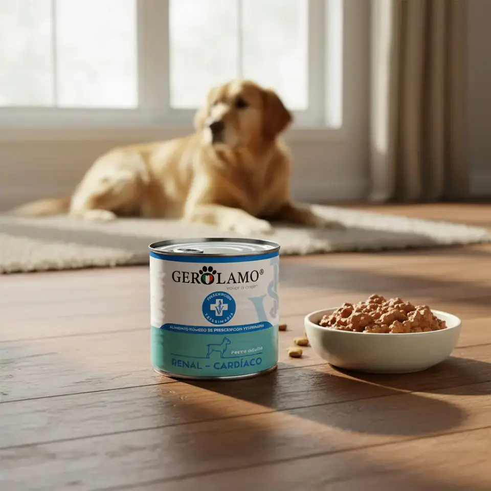 Gerolamo Comida Húmeda Perro Adulto Enfermedad Renal Cardíaca 315g Lata 2