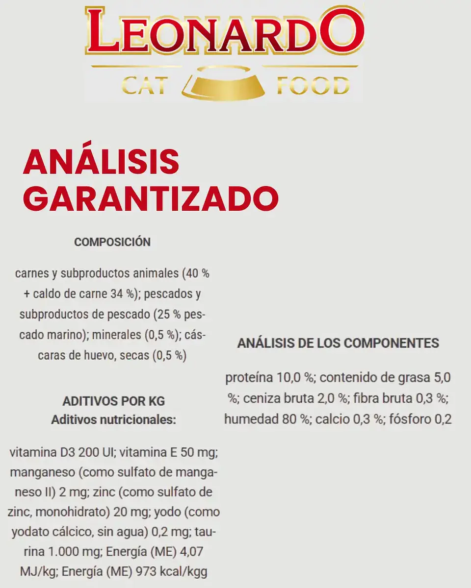 Leonardo 3 Latas Pescado-gato Adulto-200 Gr C/u 4