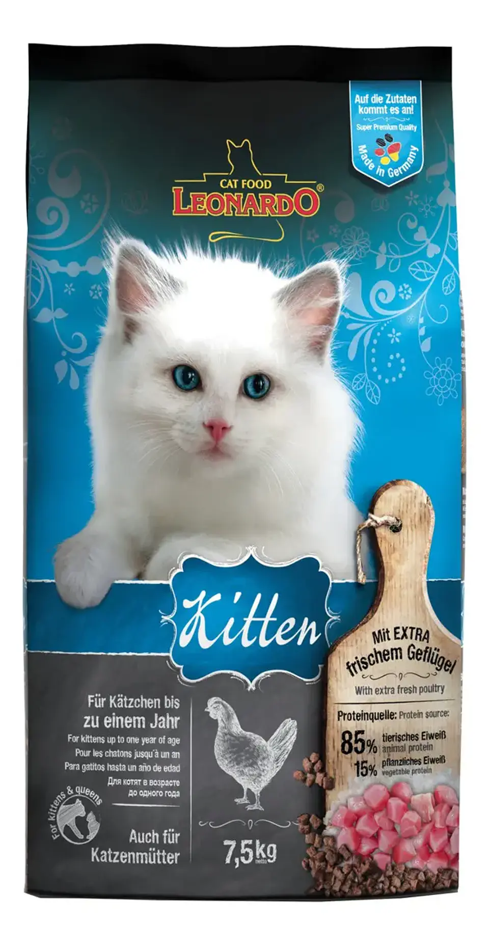 Leonardo Kitten Alimento Seco Para Gatitos Mix 7.5 Kg Proteína Alta Salud Oral 2