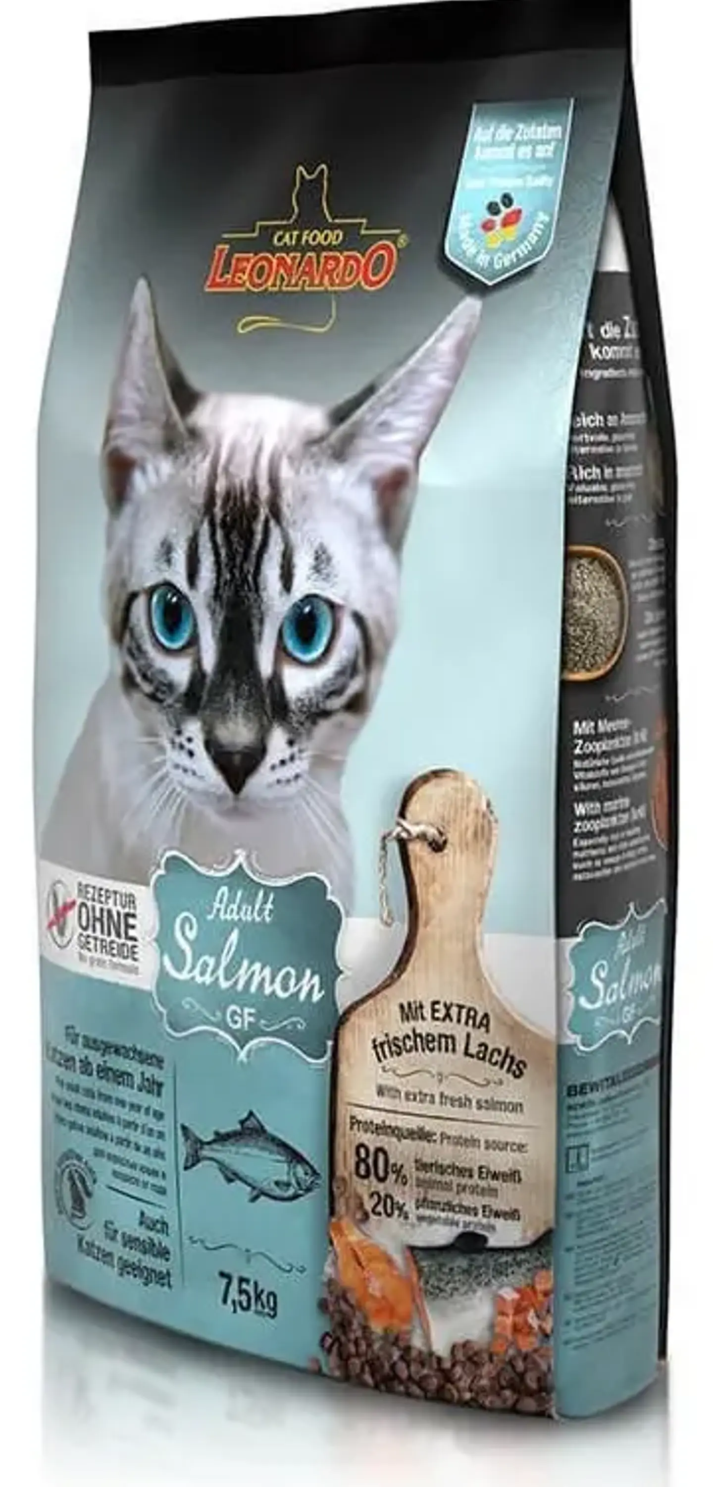 Leonardo Grain Free Adult Salmon Seco Gatos 7.5 Kg 2