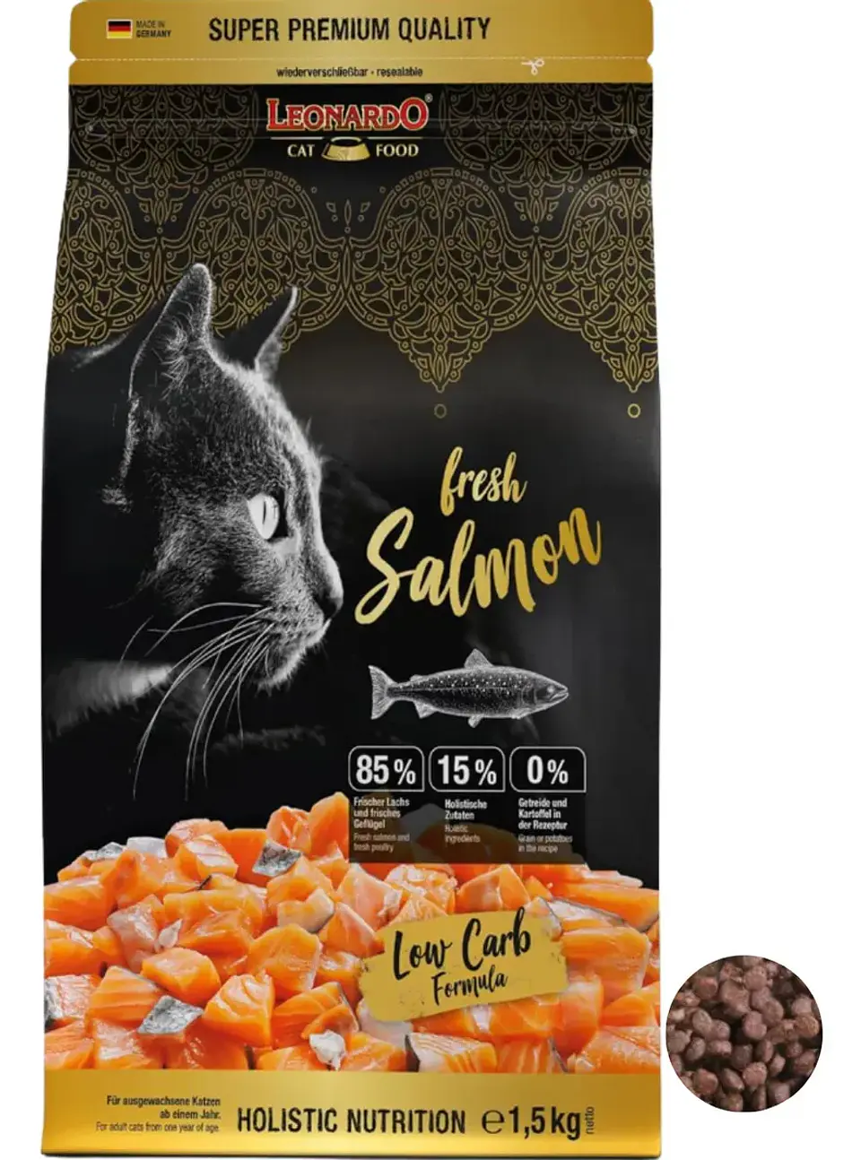 Leonardo Fresh Salmon Alimento Para Gatos 1,5 Kg 2