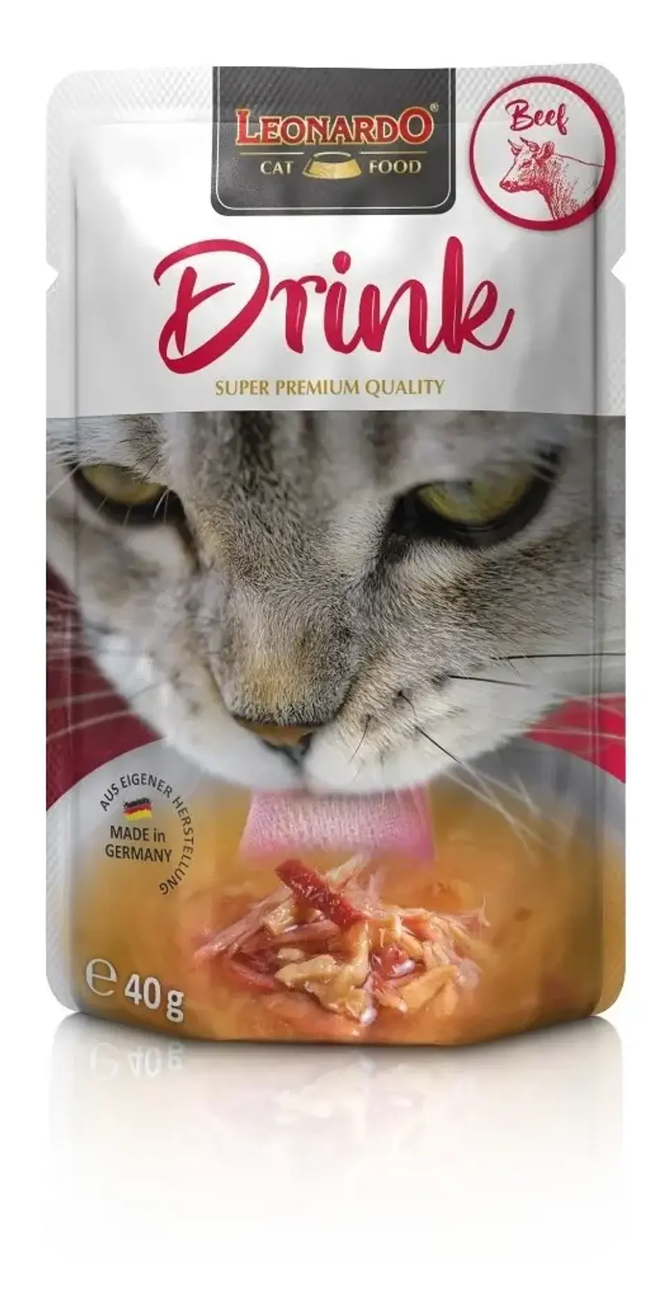 Leonardo Drink Beef (ternera) Para Gatos 40 Gr | Familuda 1