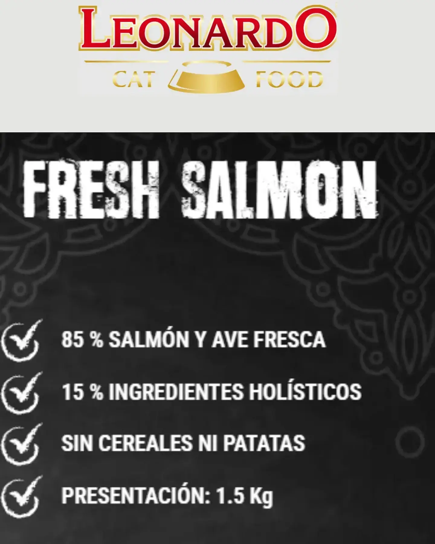 Leonardo Fresh Salmon Alimento Para Gatos 1,5 Kg 3