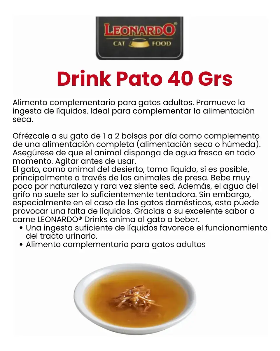 Leonardo 3 Sachets- Snack Gatos-pato- 120 Grs 2