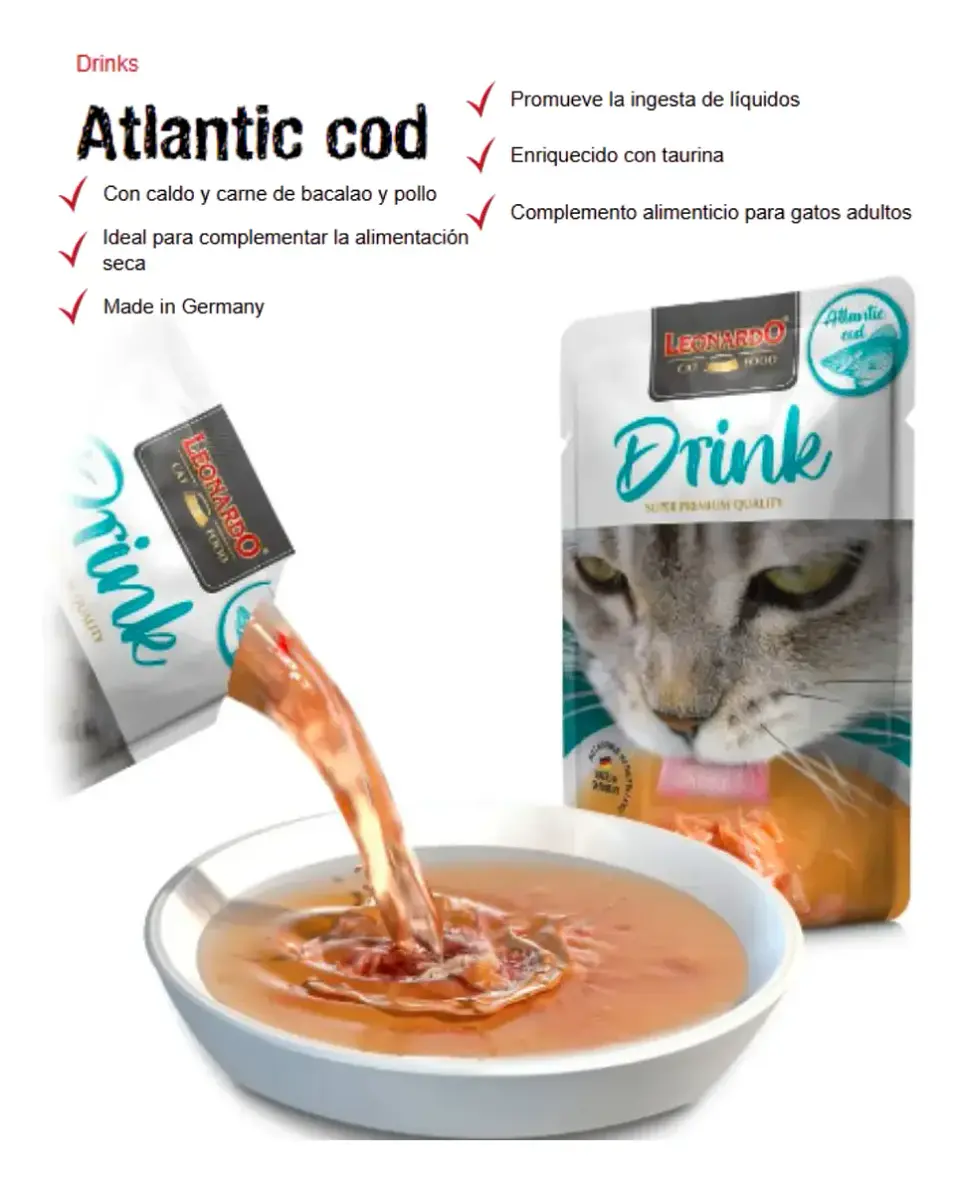 Leonardo 3 Pack Drink Atlantic Cod-40 Gr C/u- Sabor Bacalao. 2