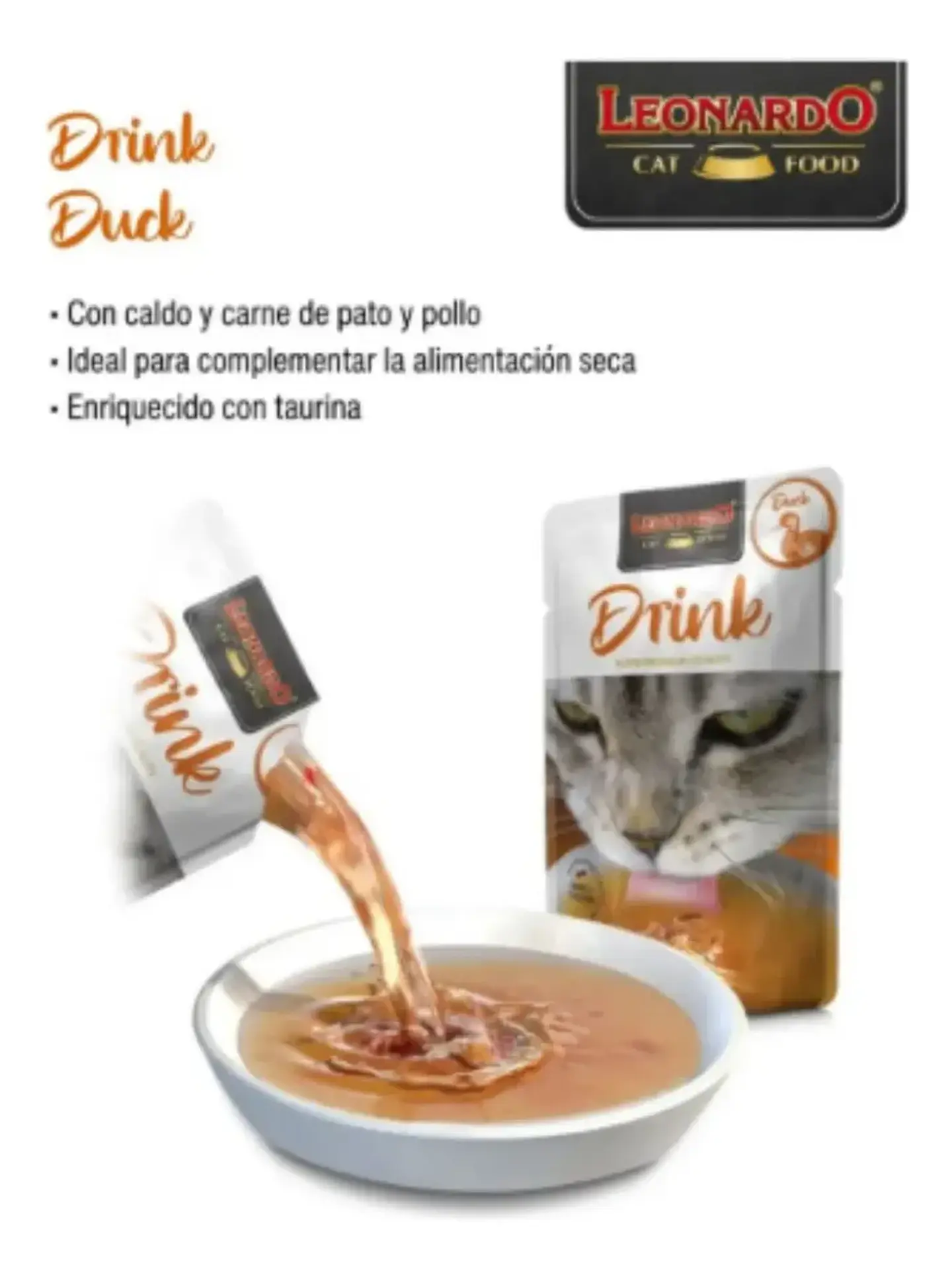 Leonardo 3 Sachets- Snack Gatos-pato- 120 Grs 3