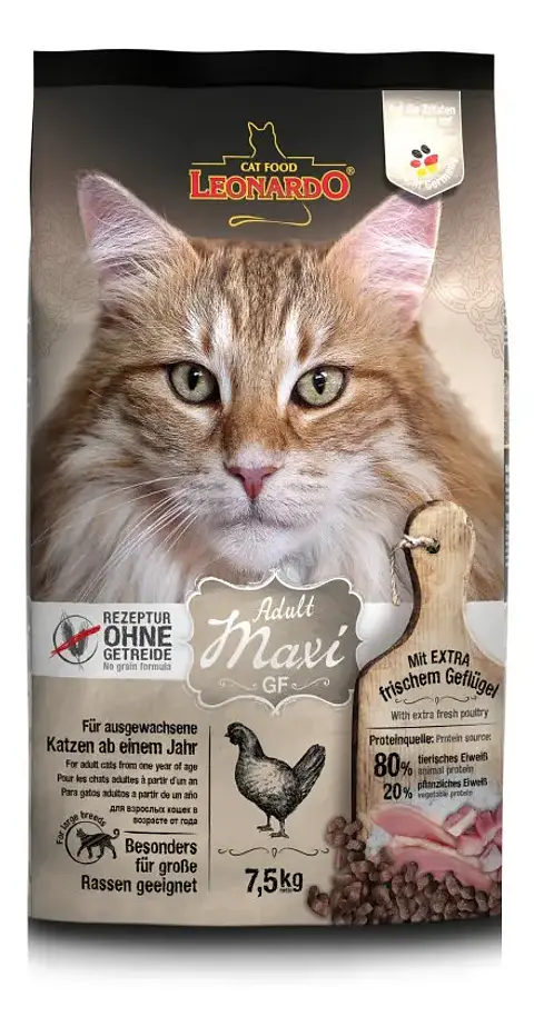 Leonardo Alimento Seco Adult Maxi Gf Gato Pollo 7.5 Kg Protección Oral