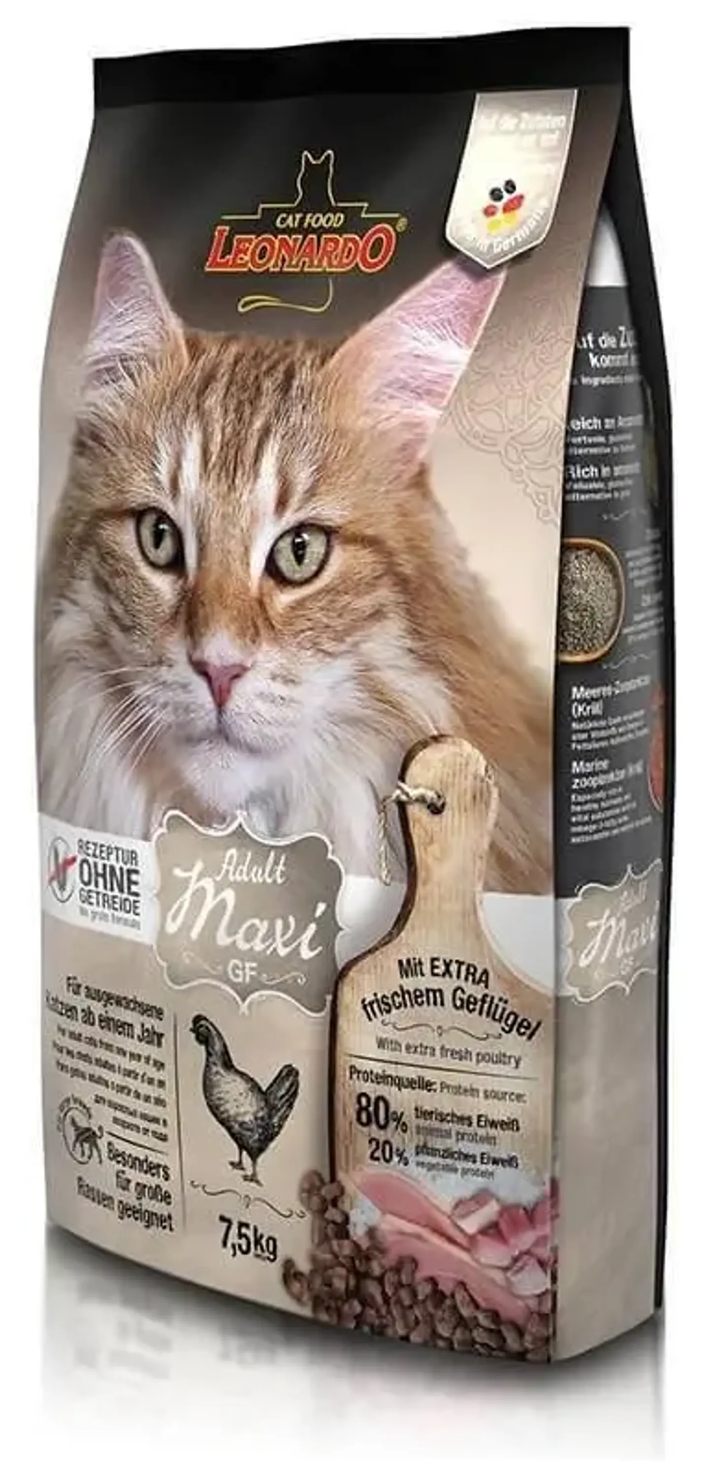 Leonardo Alimento Seco Adult Maxi Gf Gato Pollo 7.5 Kg Protección Oral 2